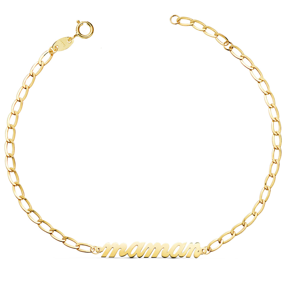 Pulsera Maman Cadena Bilbao 2,5 mm. Largo: 20 cm de oro amarillo 18K