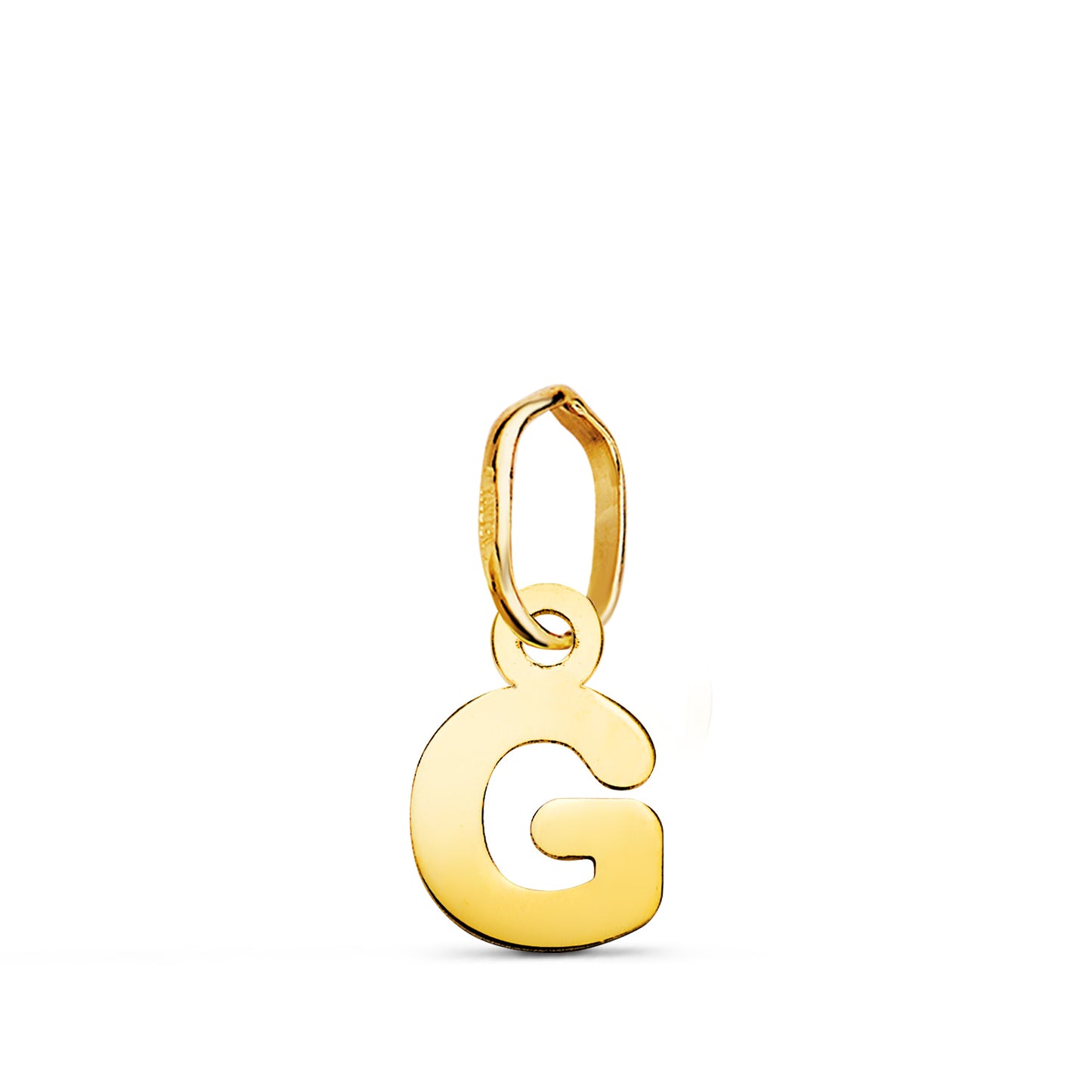 18K COLGANTE ORO AMARILLO LETRA " G " BRILLO. 8.3 X 5.5 MM