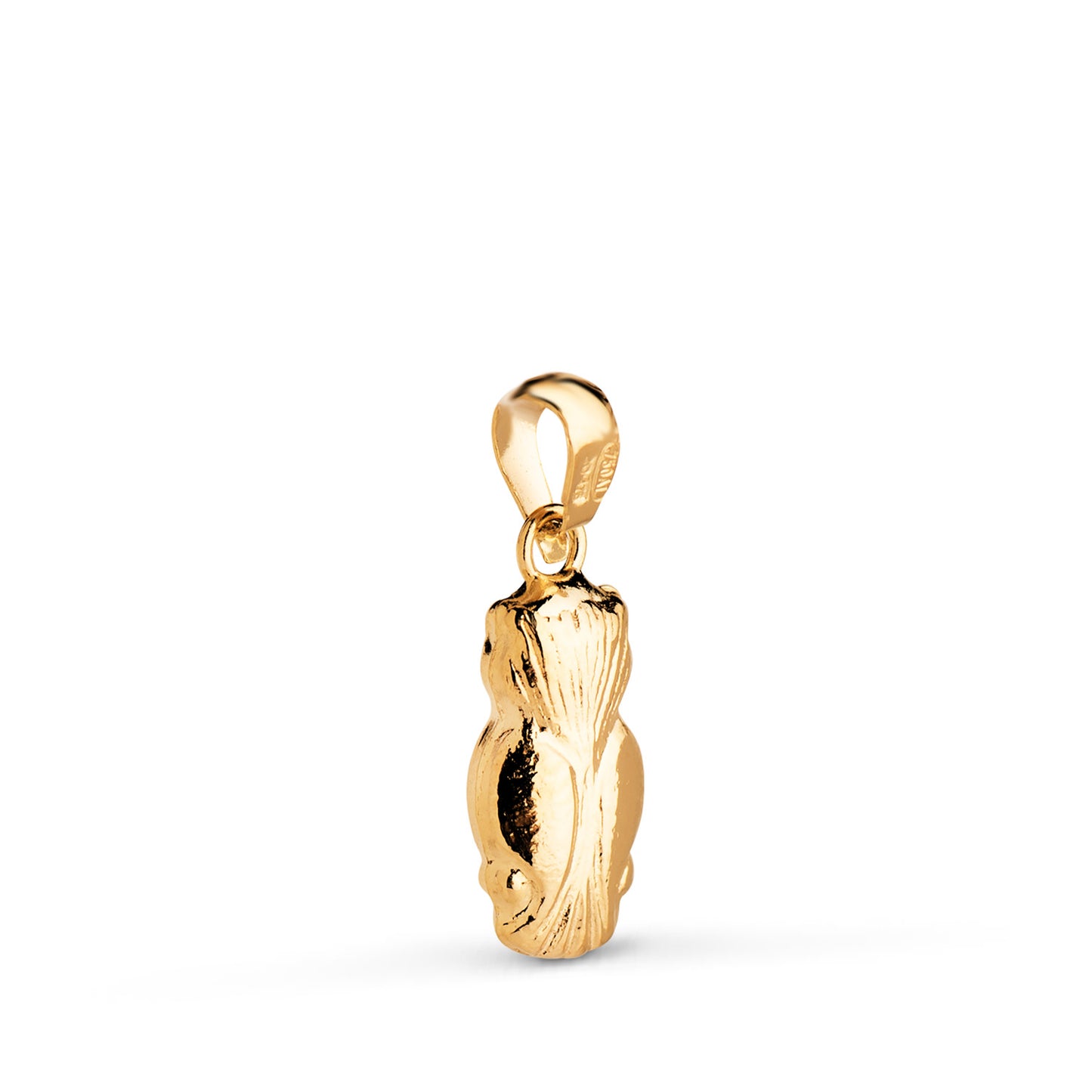 18K COLGANTE ORO AMARILLO BUHO HUECO EN BRILLO. MEDIDA: 14 X 6 MM