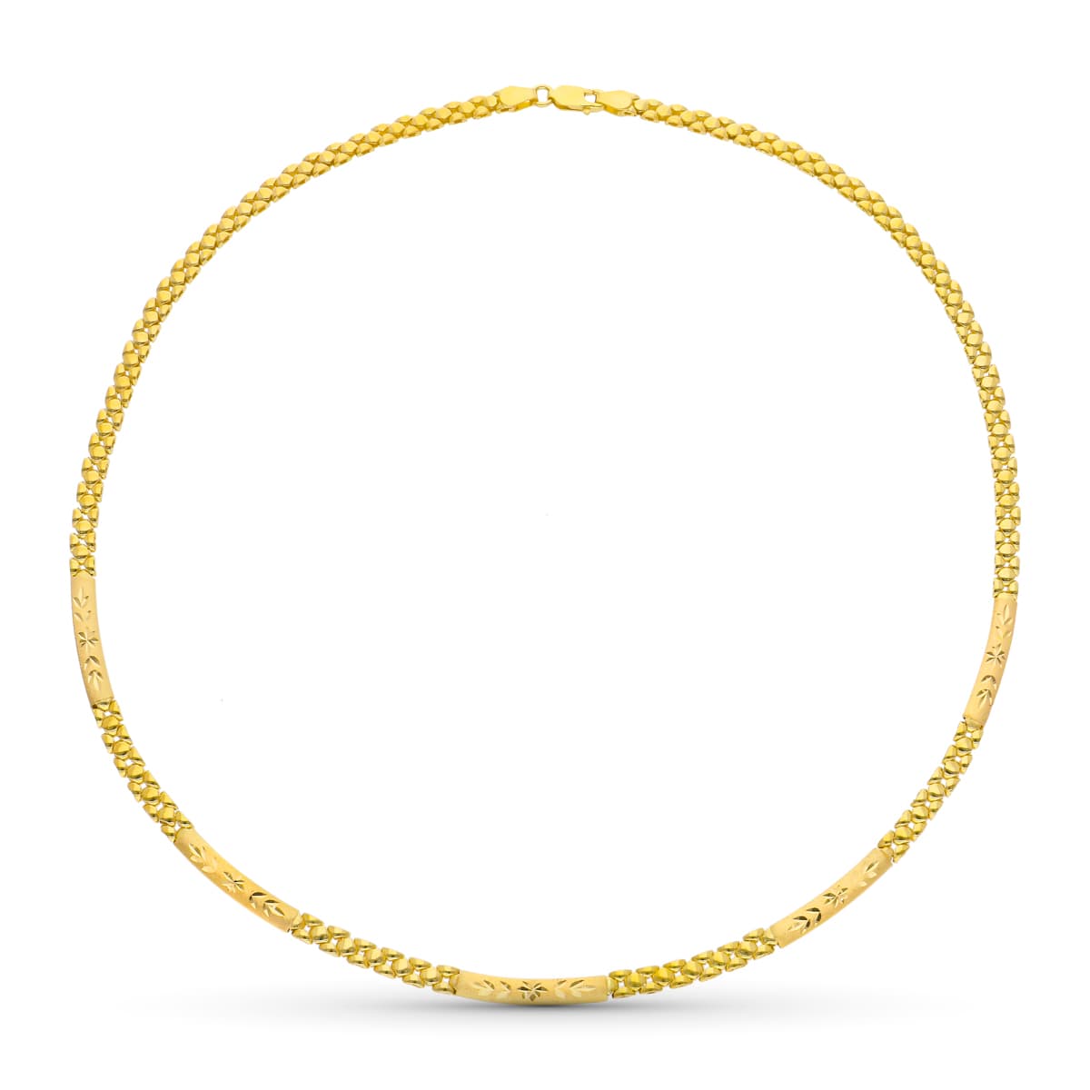Gargantilla Tallada Panter de oro amarillo 18K