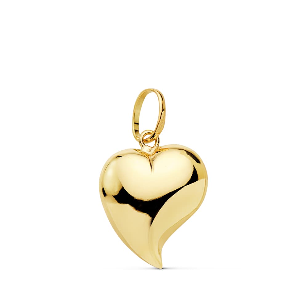 Colgante Corazon Liso 15 x 14 mm C. Amor de oro amarillo 18K