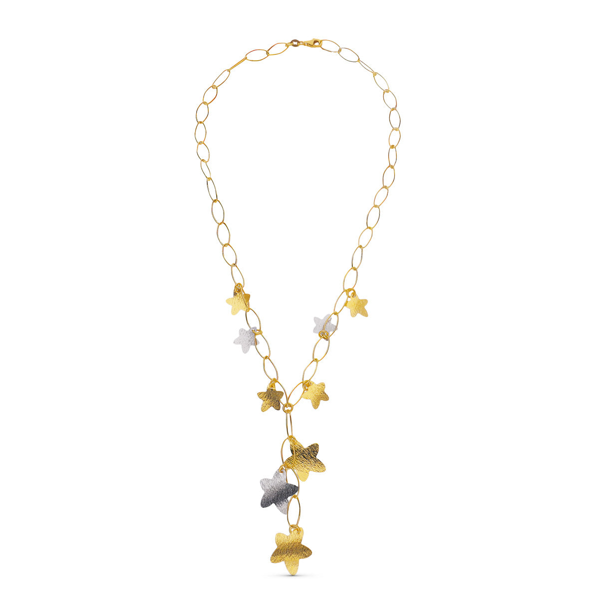 Gargantilla Bicolor Estrellas 18K