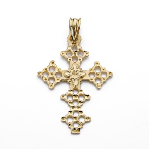 Cruz Canjayar. 31 x 22 mm de oro amarillo 18K