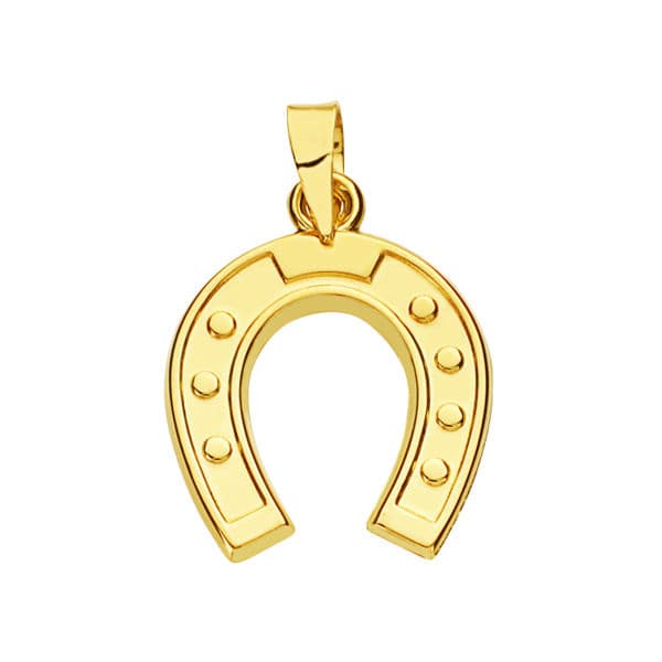 18K COLGANTE AMULETO ORO AMARILLO HERRADURA 20X15 MM