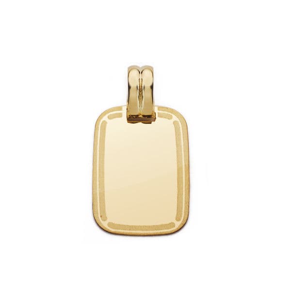 Placa Chapa Marco 20 x 14 mm de oro amarillo 18K