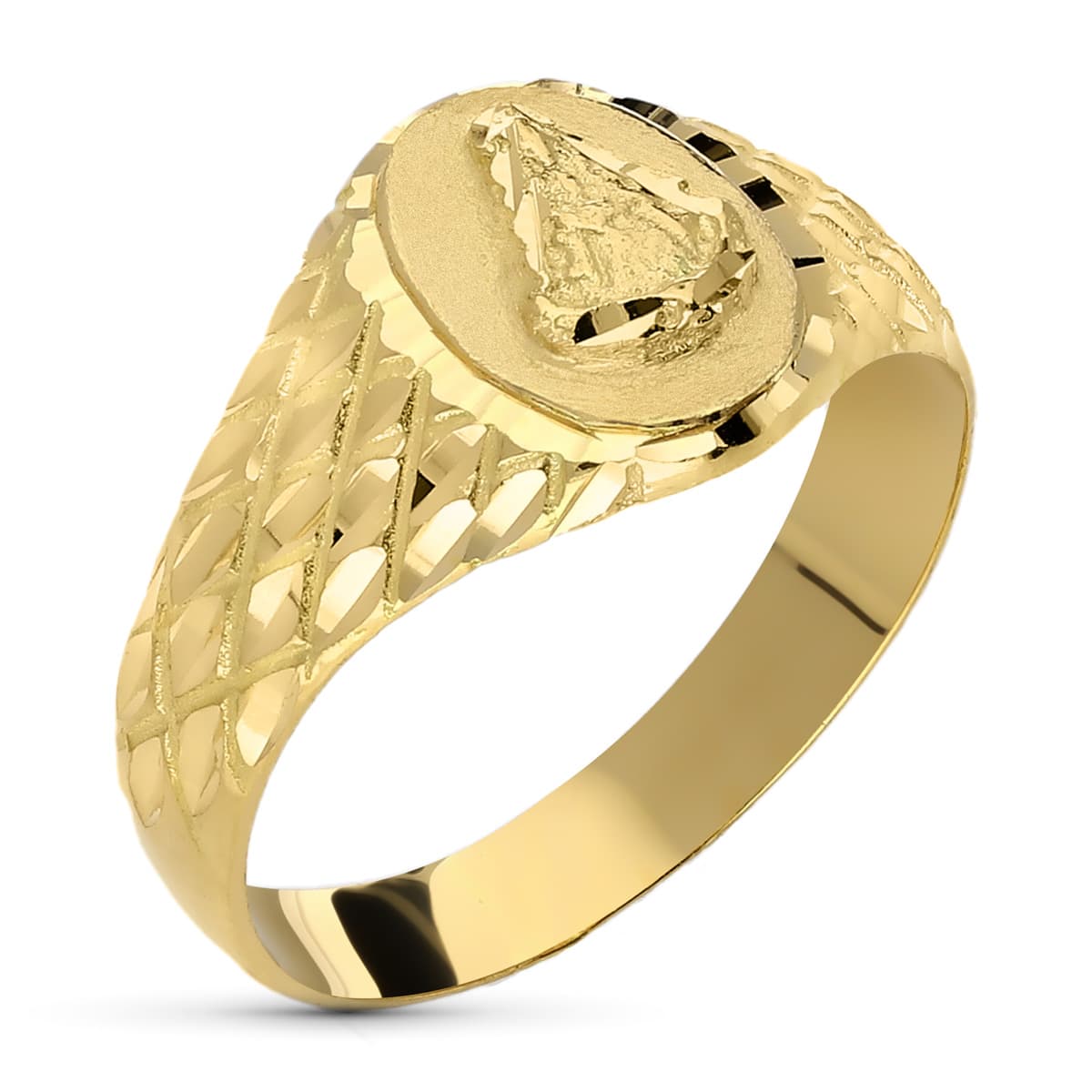 Sello Virgen del Rocio Pequeño de oro amarillo 18K