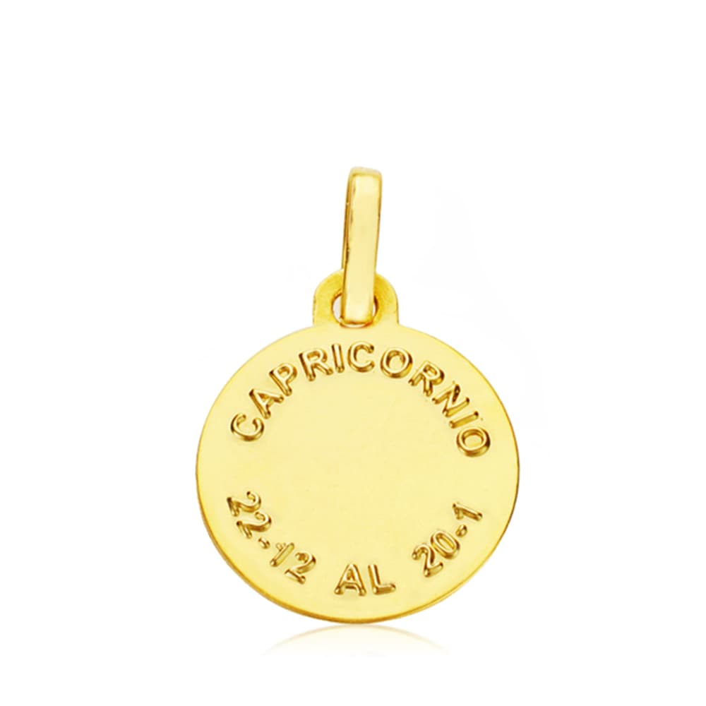 18K HOROSCOPO ORO AMARILLO CAPRICORNIO 13 MM