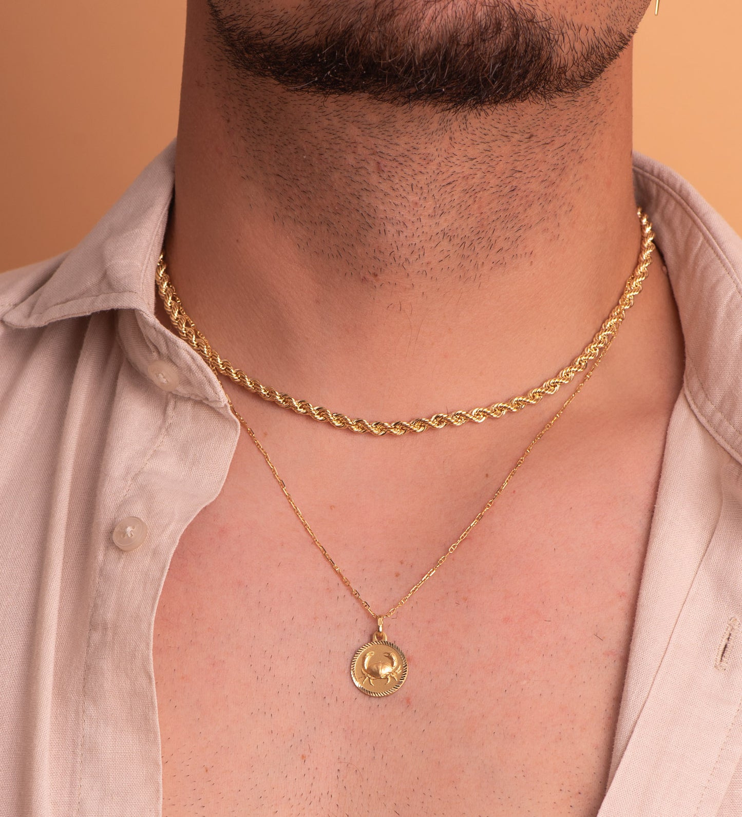 18K PLACA HOROSCOPO ORO AMARILLO CANCER 16 MM