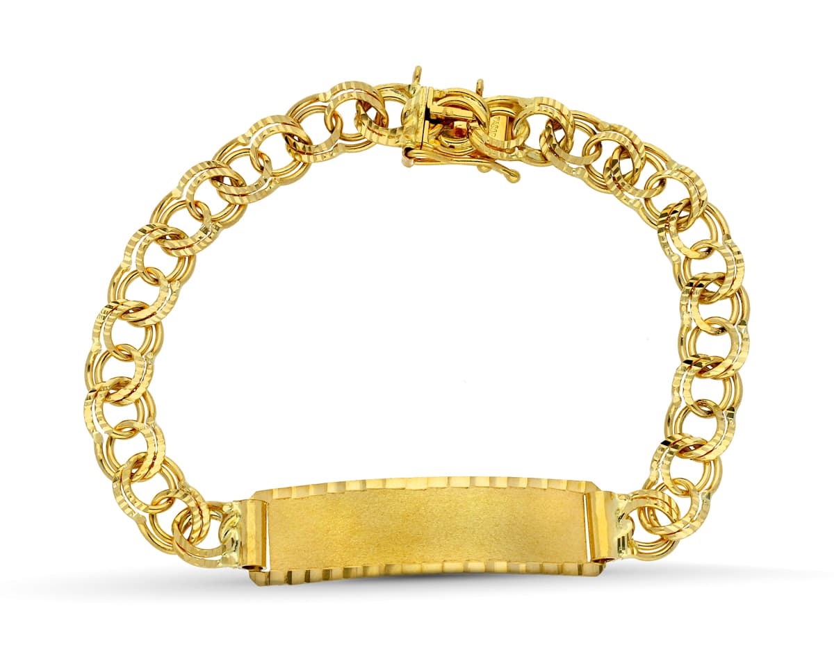 Pulsera Esclava Hungara 21 cm 8 mm de oro amarillo 18K