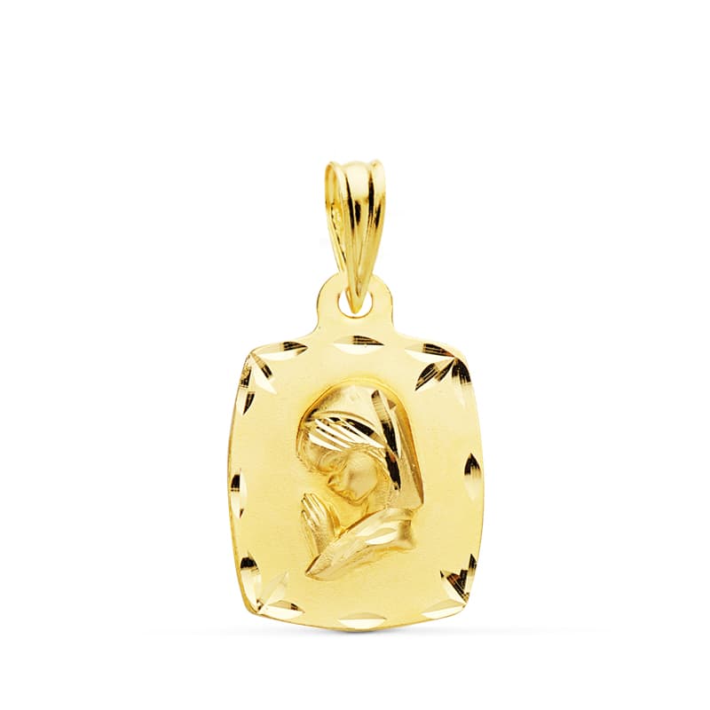 Medalla Virgen Niña 19 x 14 mm 1,90 Gr de oro amarillo 18K
