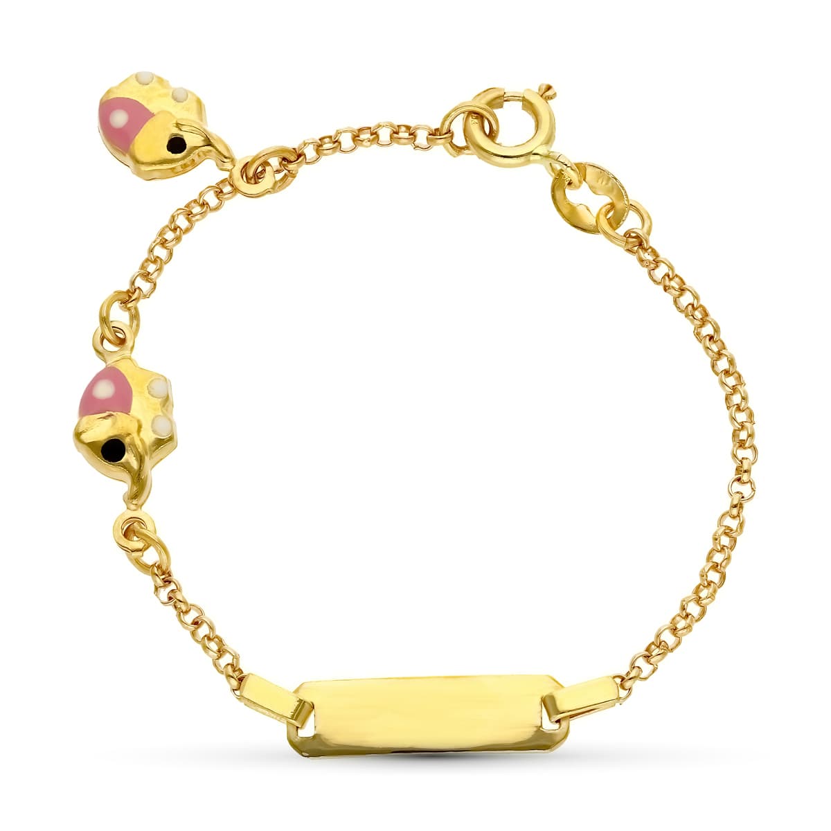 Esclava Elefantes. 13 cm de oro amarillo 18K