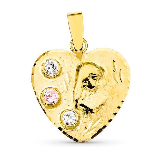 18K COLGANTE ORO AMARILLO VIRGEN NIÑA 23X22 MM