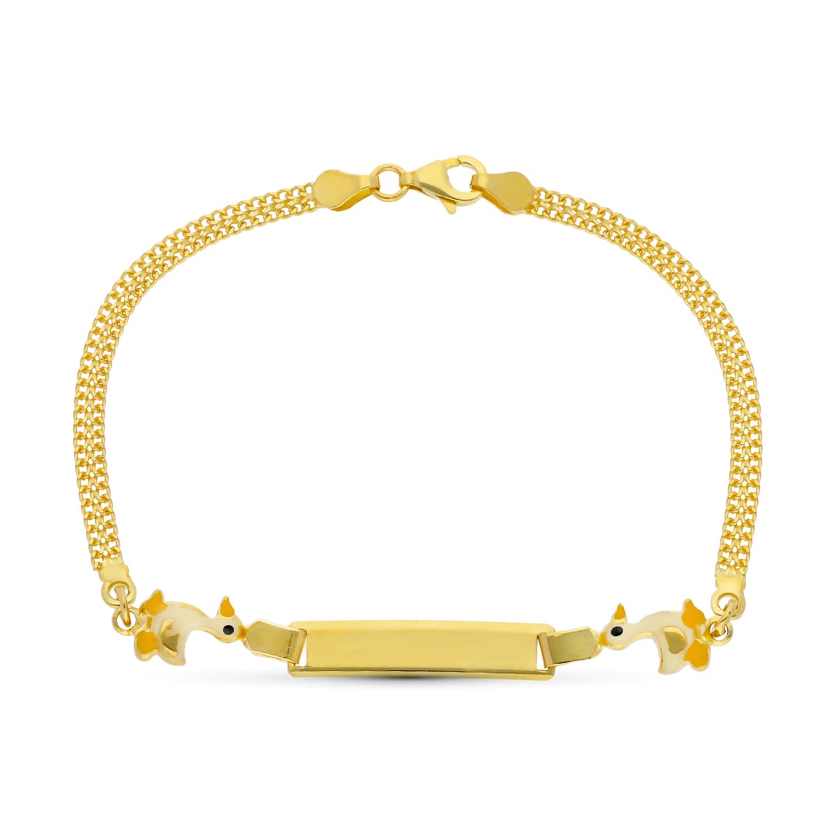 18K ESCLAVA ORO AMARILLO PATITOS 16CM