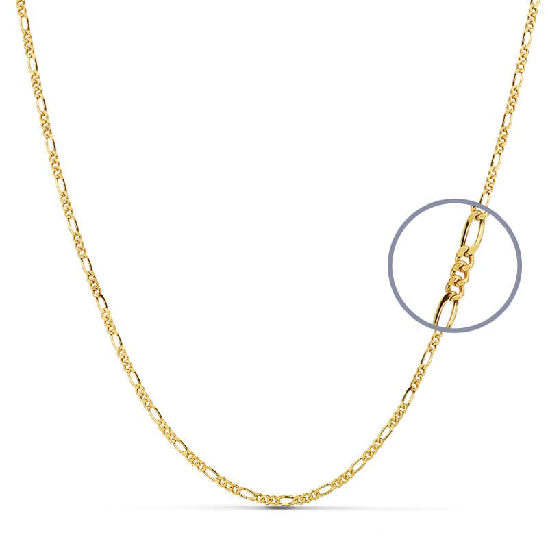 Cadena Cartier 50 cm Hueca 2 mm de oro amarillo 18K