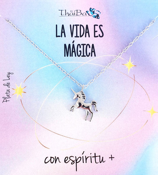 Joyas Con Mensaje - Coll563 Unicornio Magico - Senora
