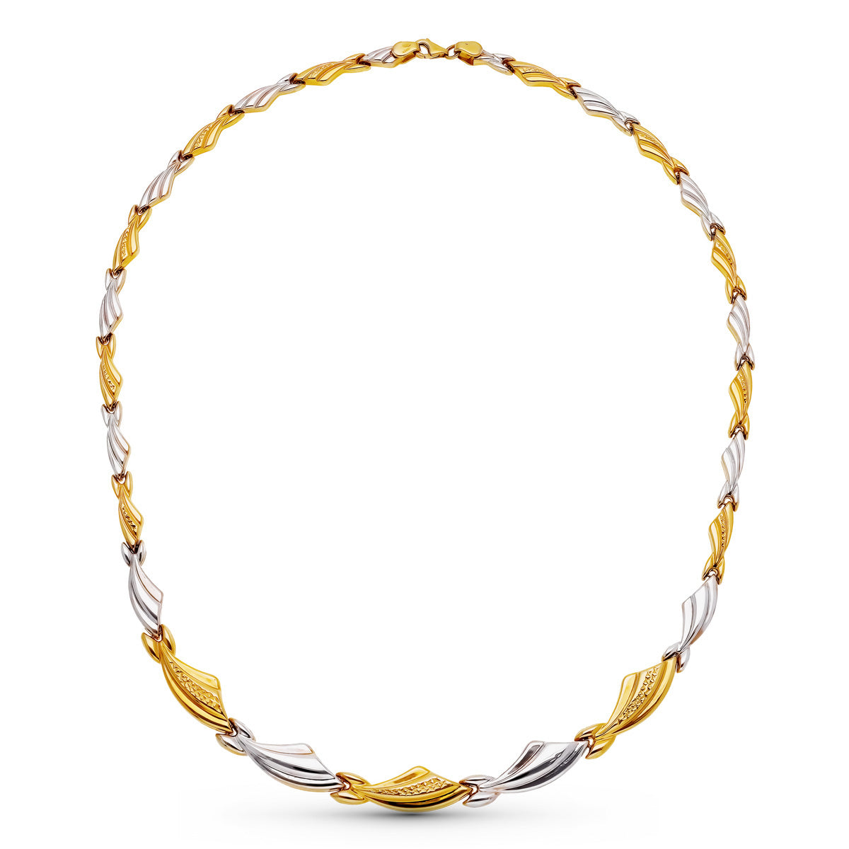 18K GARGANTILLA ESTAMPACION ORO BICOLOR 45CM