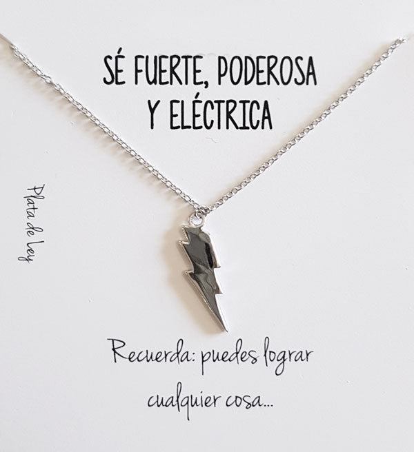 Joyas Con Mensaje - Coll592 Collar Rayo - Senora