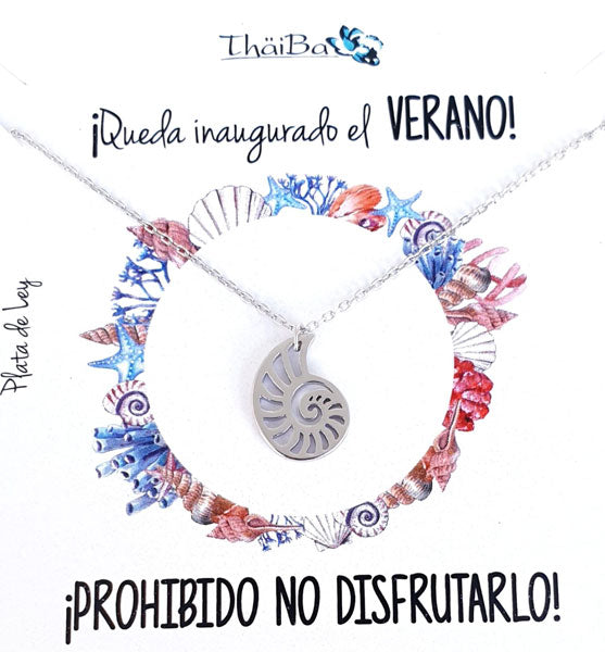 Joyas Con Mensaje - Coll693 Collar Vive - Caracola - Senora