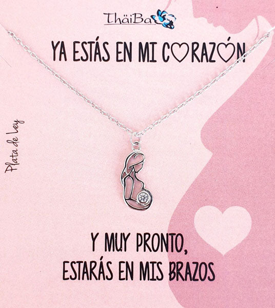 Joyas Con Mensaje - Coll696 Collar Vive Maternidad - Senora