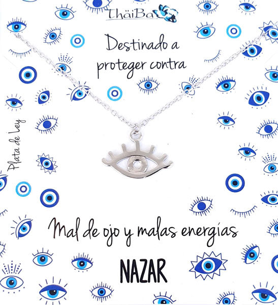 Joyas Con Mensaje - Coll589 Collar Vive Ojo Nazar - Senora