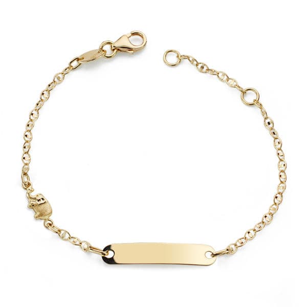 18K ESCLAVA ORO AMARILLO ELEFANTE 14CM