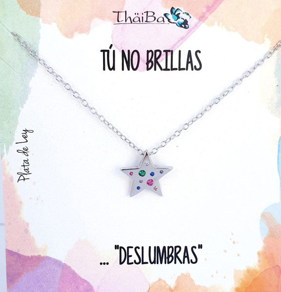 Joyas Con Mensaje - Coll712 Collar Estrella Color - Senora