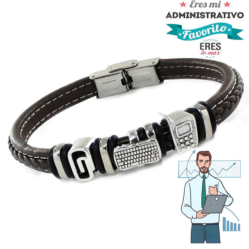 Pulseras Hombre - 18 Eres Adminsitrativo - Caballero