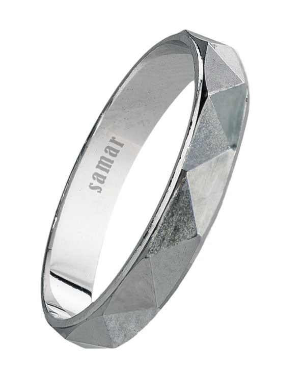 Alianzas Plata - 1012Sg Tallada Plana 4 Mm - Unisex