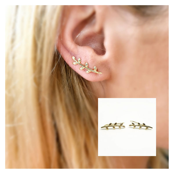 Pendientes Trepadores - Pend1721 Trepador Oro Nature - Senora