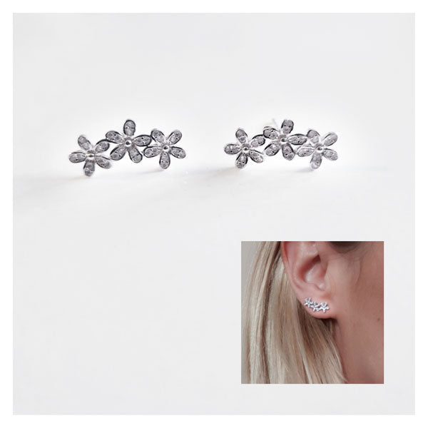 Pendientes Trepadores - Pend1719 Trepador Flores - Senora