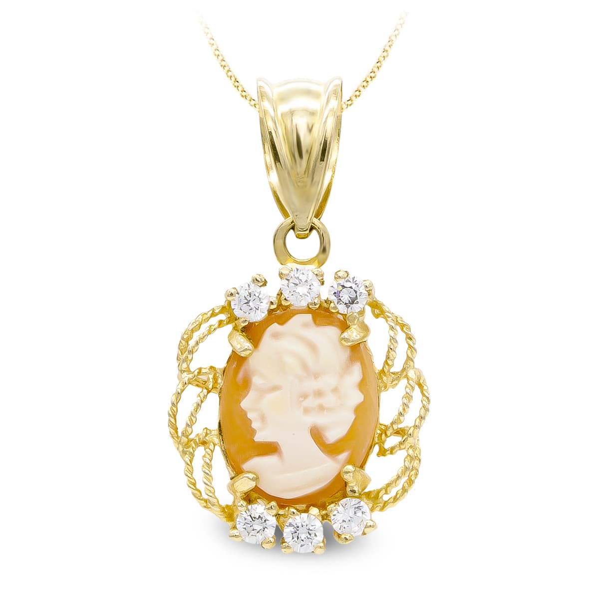 Colgante Camafeo 17 x 13 mm de oro amarillo 18K