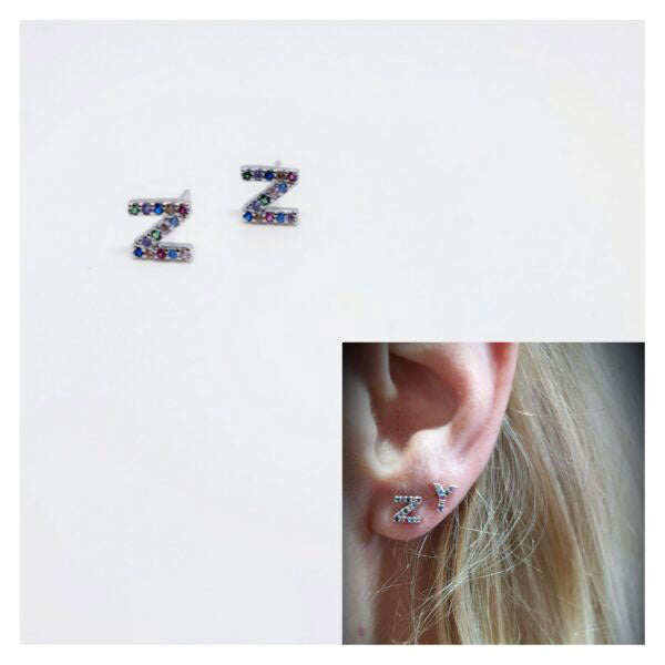 Iniciales - Pend1749Z Pendientes Inicial Z - Senora