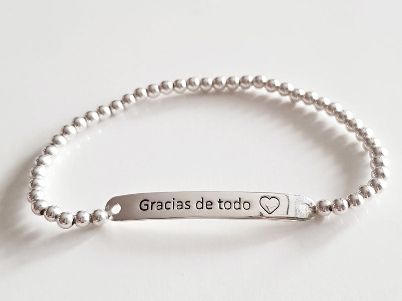 Pulseras - Pul1654 Elastica Gracias - Senora