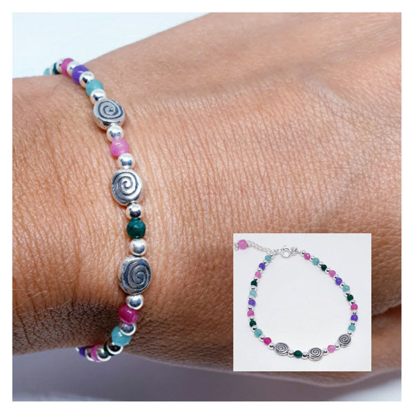 Pulseras - Pul1853 Multicolor Chakras - Senora