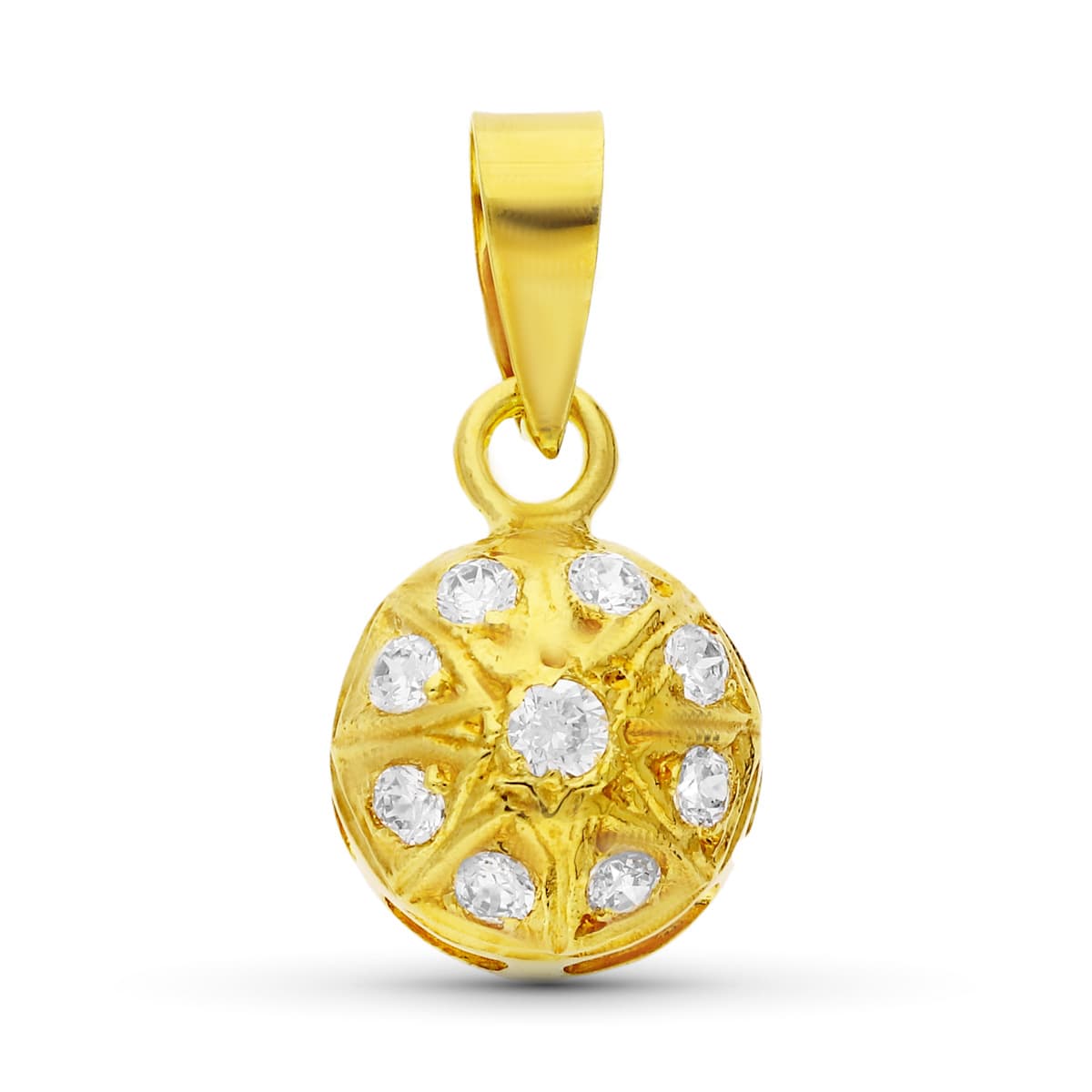 Colgante Circonita 13 x 9 mm de oro amarillo 18K