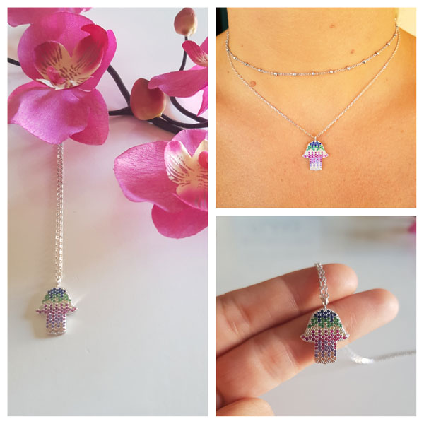 Gargantilla Plata - Coll586 Collar Mano Fatima - Senora