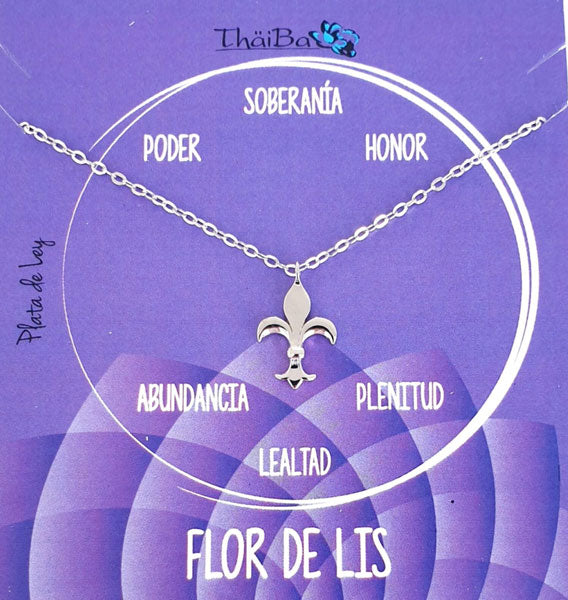 Joyas Con Mensaje - Coll733 Collar Flor De Lis - Senora
