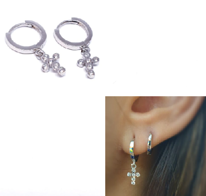 Pendientes - Pend2048 Cruz Brillo - Senora