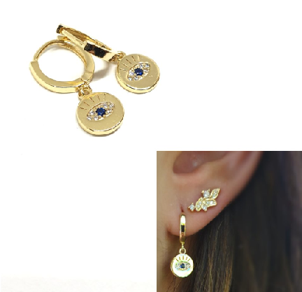 Pendientes - Pend2045 Ojo Protector Oro - Senora