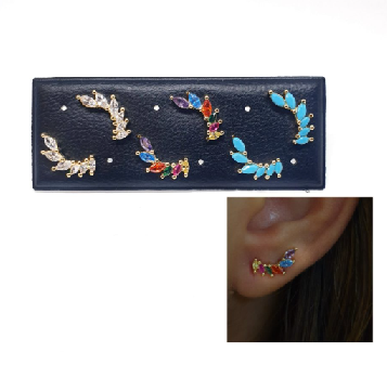 Pendientes - Pack737 Hojas Colores Oro - Senora