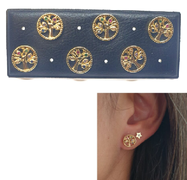 Pendientes - Pack706 Arbol De La Vida Oro - Senora