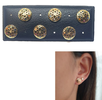 Pendientes - Pack708 Flor De La Vida Oro - Senora