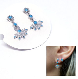 Pendientes - Pend1935 Bohemian Turquesa - Senora