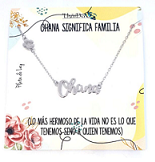 Joyas Con Mensaje - Coll967 Ohana Familia - Senora