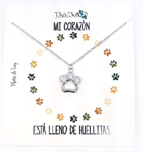 Joyas Con Mensaje - Coll961 Huella Mascota - Senora