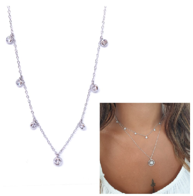 Gargantillas Y Collares - Coll998 Puntos De Luz - Senora