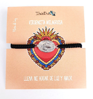 Joyas Con Mensaje - Pul2147 Macrame Virgen Millagr - Senora