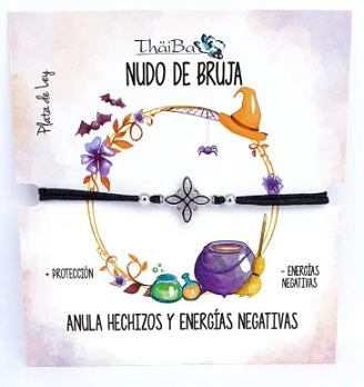Joyas Con Mensaje - Pul2156 Hilo Negro Nudo Bruja - Senora