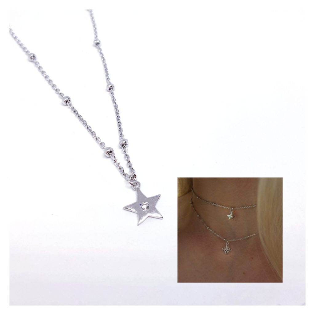 Gargantillas Y Collares - Coll988 Chocker Estrella - Senora