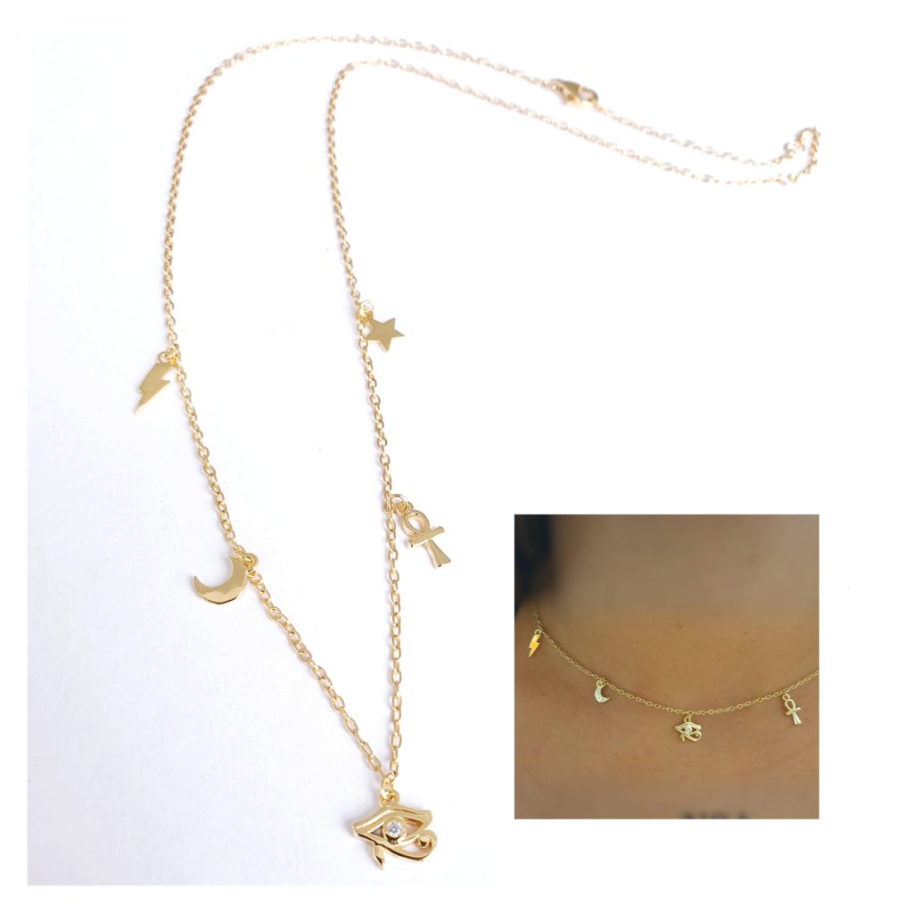 Gargantillas Y Collares - Coll985 Ojo Horus Oro - Senora